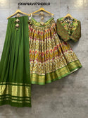 Foil Printed Pashmina Silk Lehenga With Blouse And Moda Dupatta-ISKWNAV07043810