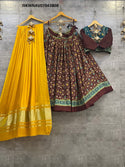 Foil Printed Pashmina Silk Lehenga With Blouse And Moda Dupatta-ISKWNAV07043808