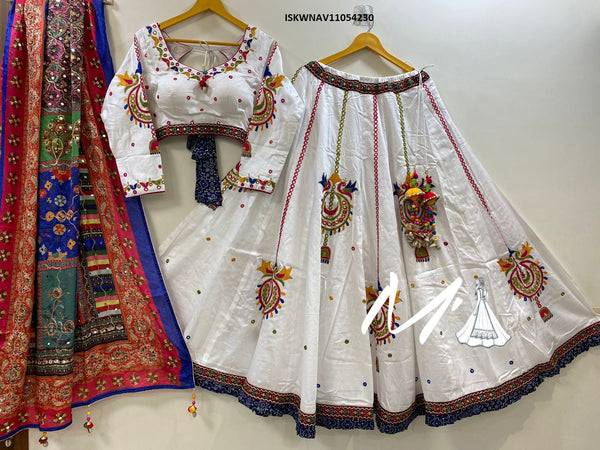 Cotton Lehenga With Blouse And Digital Printed Modal Silk Dupatta-ISKWNAV11054230