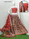Digital Printed Zari Gota Silk Lehenga With Blouse And Dupatta-ISKWNAV13054240