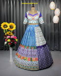 Digital Printed Chinon Silk Lehenga With Blouse And Dupatta-ISKWNAV1805KS1135