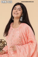 Floral Printed Rayon Kurti With Sharara And Chanderi Dupatta-ISKWSH0806OMK1429/OMK1422