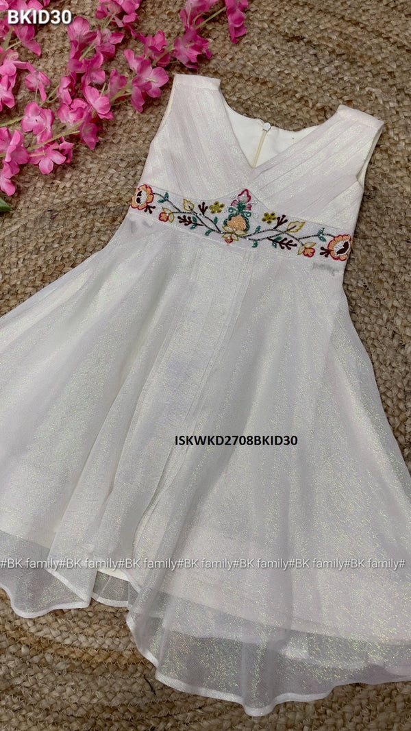 Embroidered Georgette Dress-ISKWKD2708BKID30