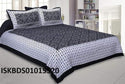 Printed Cotton Bedsheet With Pillow Cover-ISKBDS01015520