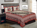Printed Cotton Bedsheet With Pillow Cover-ISKBDS01015522