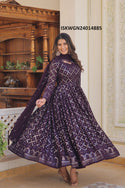 Embroidered Georgette Gown With Dupatta-ISKWGN24014885