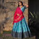 Embroidered Silk Lehenga With Blouse And Digital Printed Georgette Dupatta-ISKWLH22023008