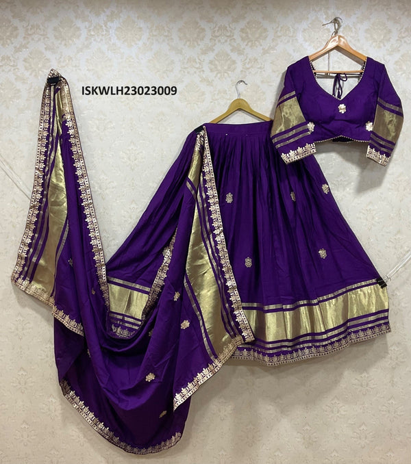 Modal Silk Lehenga With Blouse And Dupatta-ISKWLH23023009