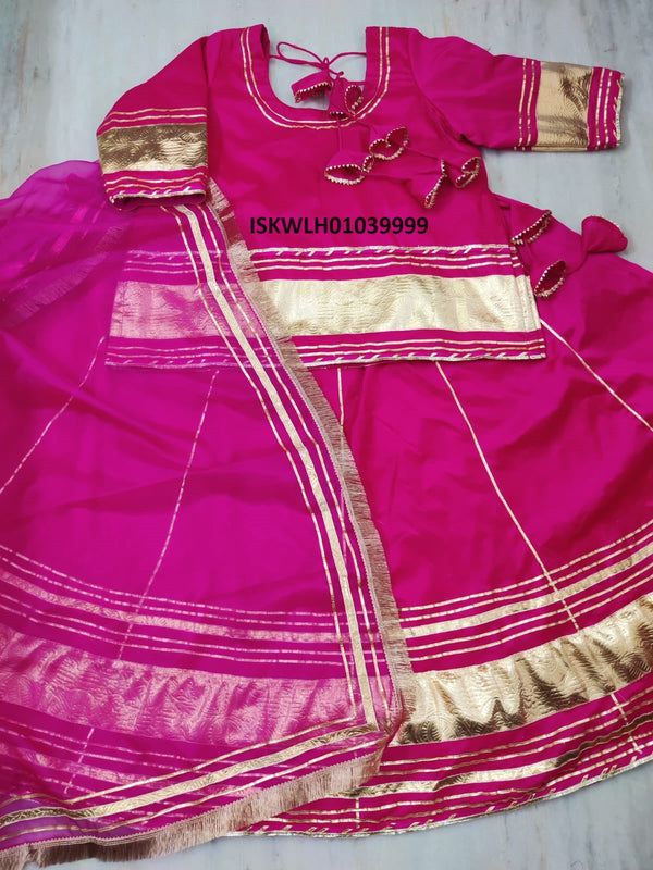 Sequined Cotton Silk Lehenga With Blouse And Organza Dupatta-ISKWLH01039999