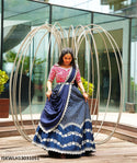 Embroidered Chinon Lehenga With Blouse And Georgette Dupatta-ISKWLH13031051