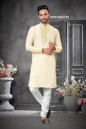 Men's Silk Kurta With Cotton Pajama-ISKM16031239