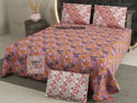 Floral Printed Cotton Bedsheet With Pillow Cover-ISKBDS170356065