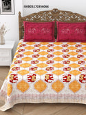 Embroidered Look Cotton Bedsheet With Pillow Cover-ISKBDS170356066