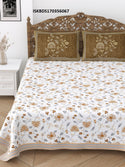 Embroidered Look Cotton Bedsheet With Pillow Cover-ISKBDS170356067