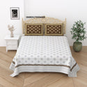 Embroidered Look Cotton Bedsheet With Pillow Cover-ISKBDS170356069