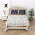Embroidered Look Cotton Bedsheet With Pillow Cover-ISKBDS170356069