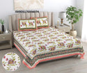 Printed Cotton Bedsheet With Pillow Cover-ISKBDS170356074
