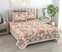 Printed Cotton Bedsheet With Pillow Cover-ISKBDS170356078