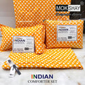 Printed Glace Cotton Double Bedsheet With Pillow Cover-ISKBDS170356058