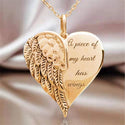 European And American Angel Wings Lettering Necklace - Ishaanya