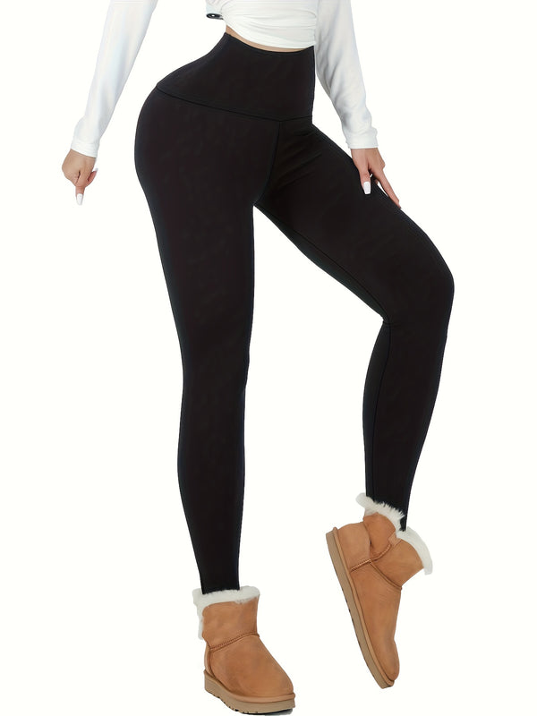 Women's Thermal Fleece Lined High Waisted Leggings,workout Winter